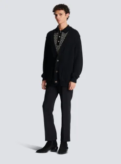 Shop Knit Cardigan With Logo Knitwear
