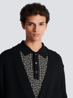 Shop Knit Cardigan With Logo Knitwear