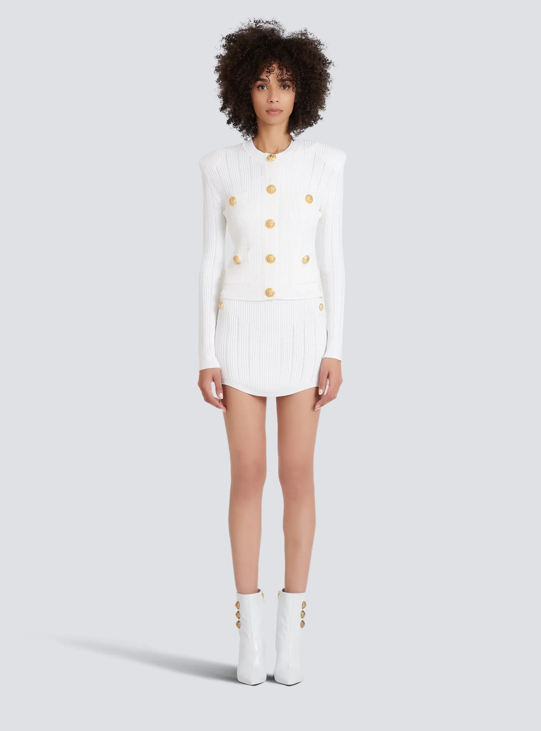 Store Knit Cardigan With Gold Buttons Women Knitwear