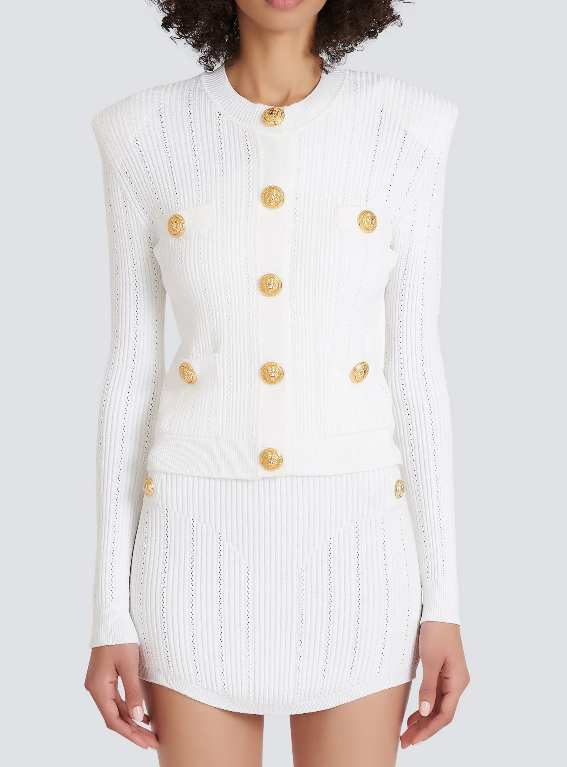 Store Knit Cardigan With Gold Buttons Women Knitwear