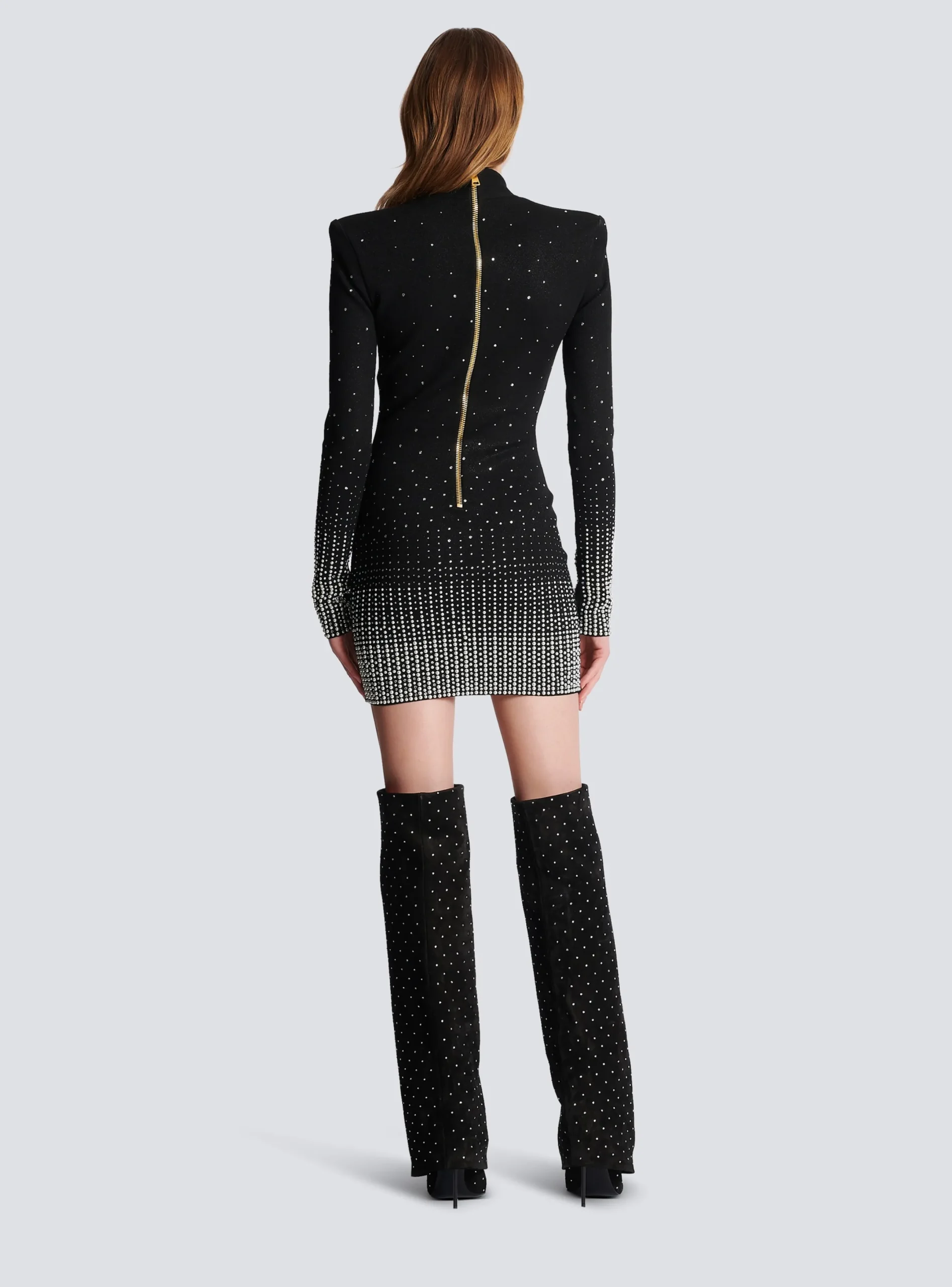 Discount Knit Dress With Pearl And Crystal Embroidery Women Knitwear|Dresses