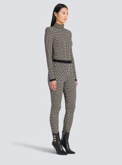 Cheap Knit Leggings With Monogram Women Trousers And Shorts|Knitwear