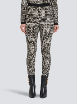 Cheap Knit Leggings With Monogram Women Trousers And Shorts|Knitwear