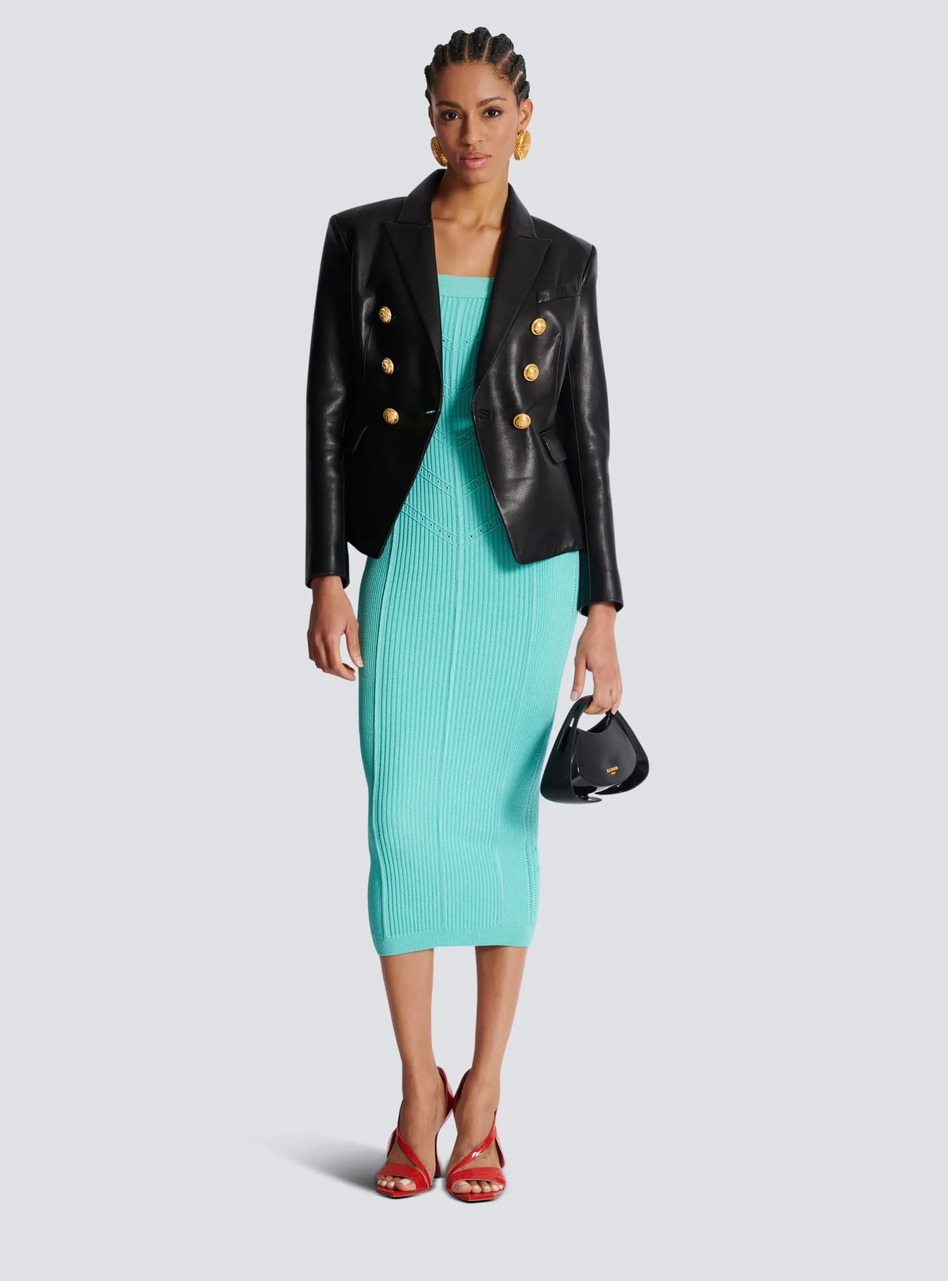 Store Knit Midi Dress With Double Straps Women Dresses