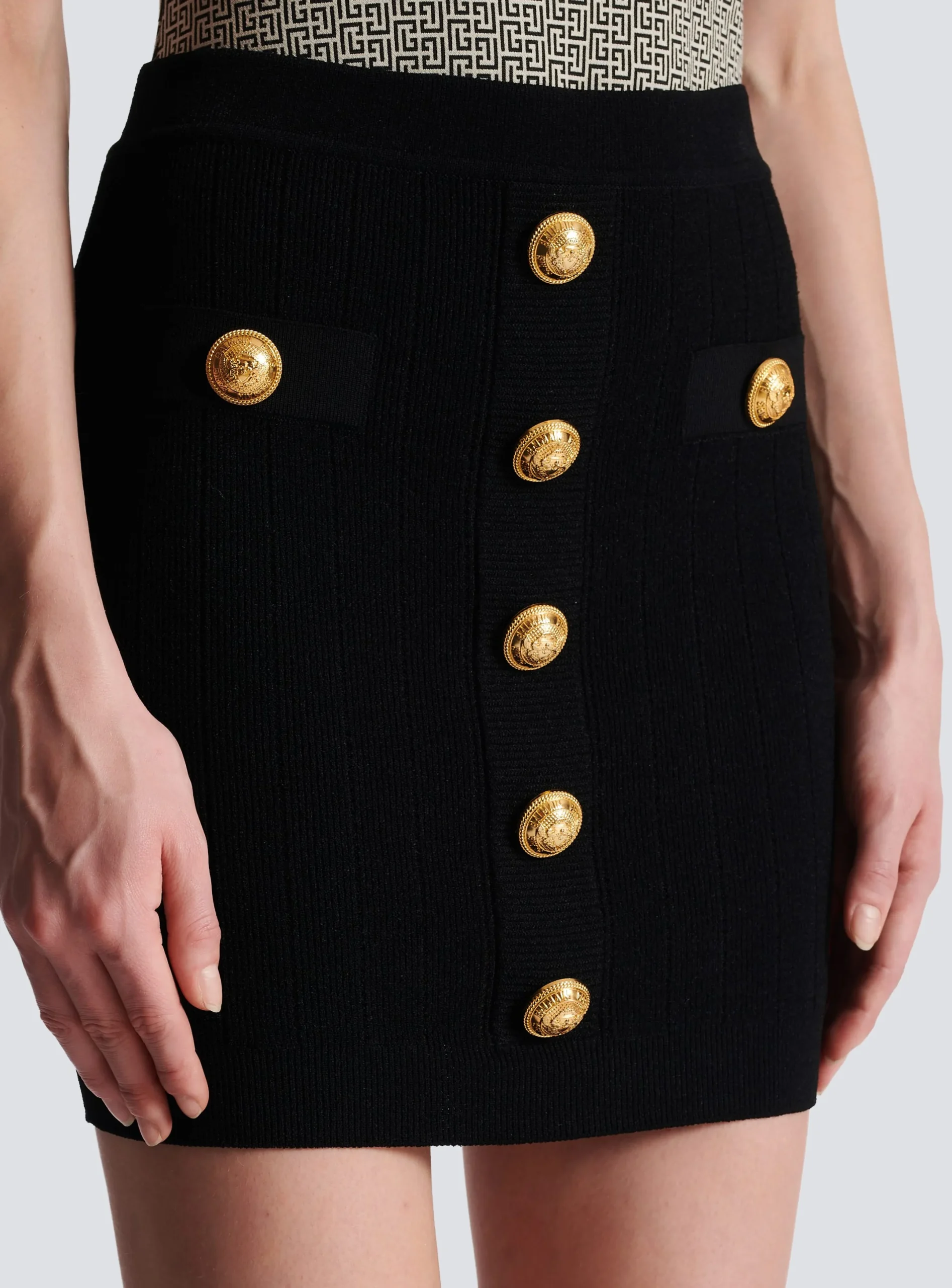 Outlet Knit Skirt With Buttons Women Skirts|Knitwear