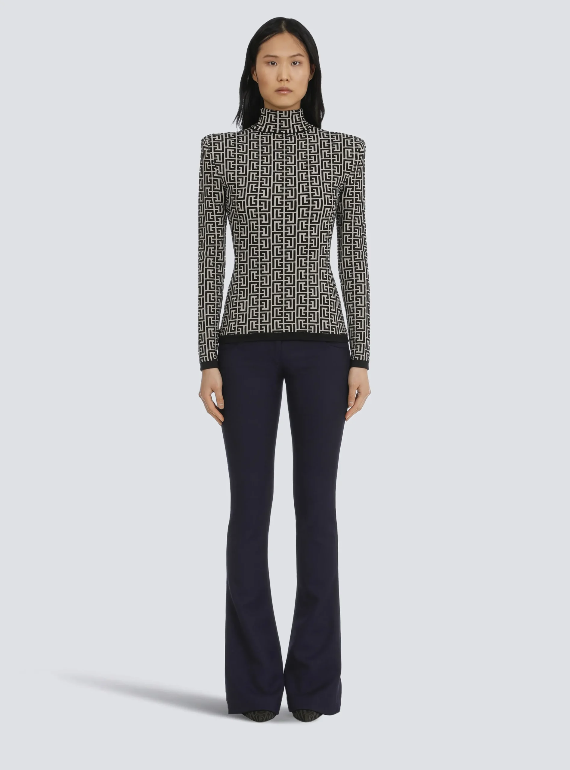 Store Knit Sweater With Monogram Women Knitwear
