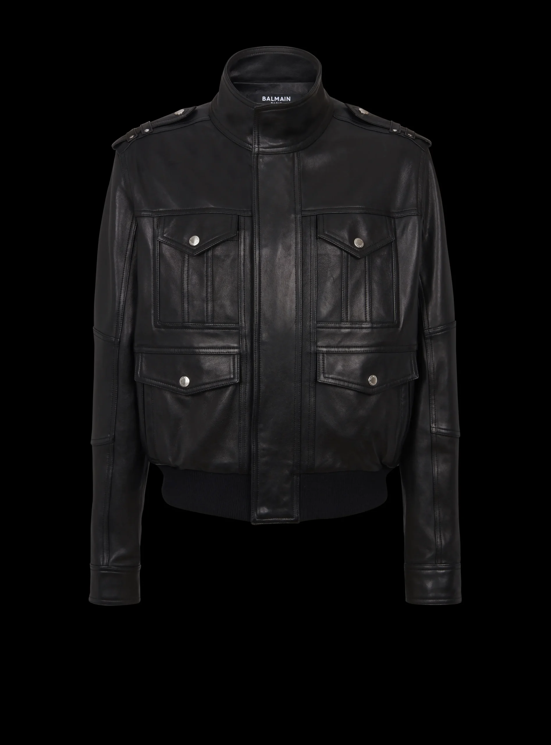 Hot Lambskin Leather Jacket With 4 Pockets Outerwear