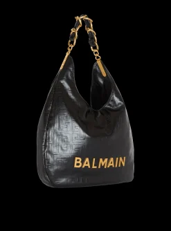 New Large 1945 Soft Hobo Bag In Embossed Crinkled Calfskin With A PB Labyrinth Monogram Women Shoulder Bags|1945 Bags