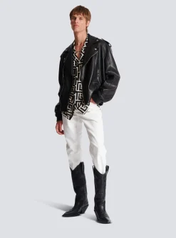 Store Leather Bomber Jacket Outerwear