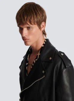 Store Leather Bomber Jacket Outerwear