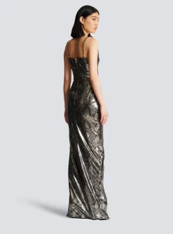 Discount Long Dress With Chain Straps Women Dresses
