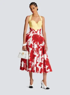 Flash Sale Long Pleated Crepe Tulip Skirt Women Skirts