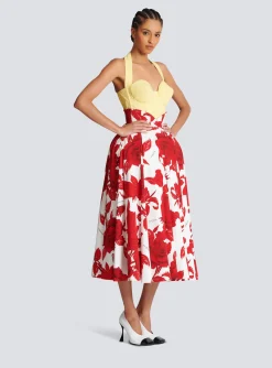 Flash Sale Long Pleated Crepe Tulip Skirt Women Skirts