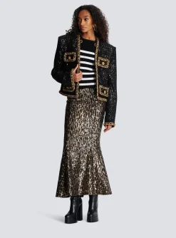 Cheap Long Skirt With Sequin Embroidery Women Skirts