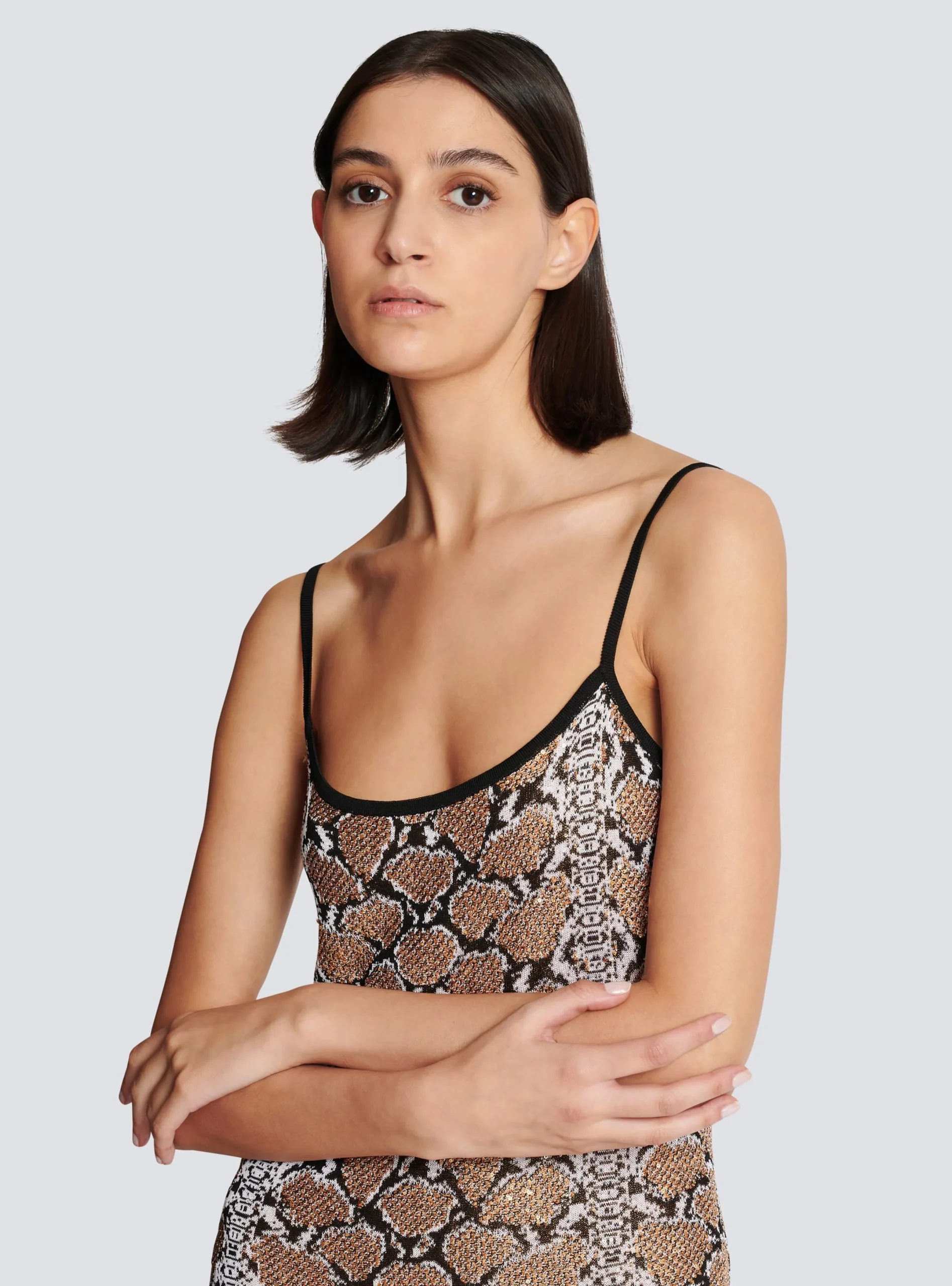 Hot Long Strappy Snakeskin Knit Dress Women Knitwear|Dresses