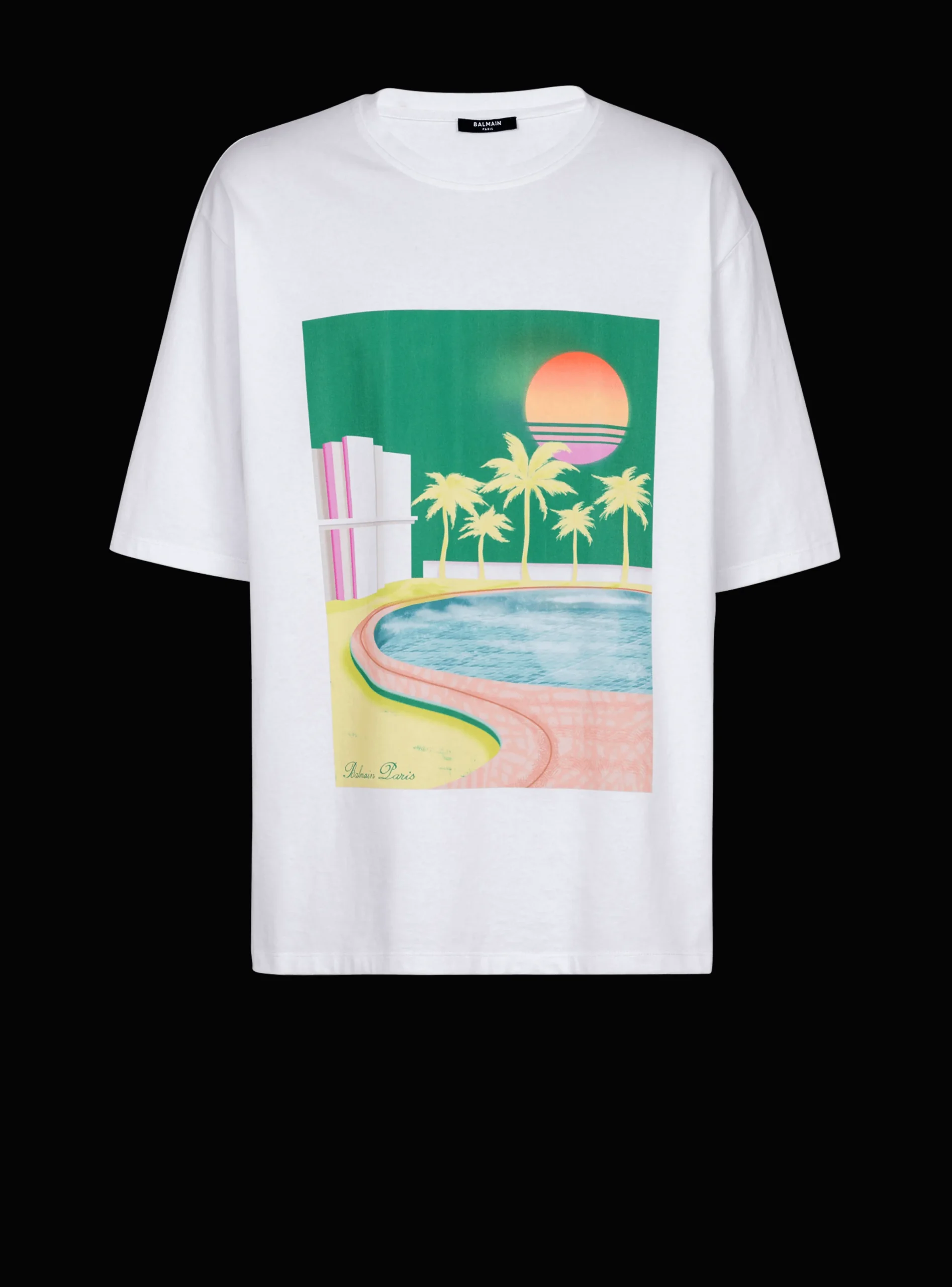 Flash Sale Loose Postcard Printed T-shirt T-Shirts