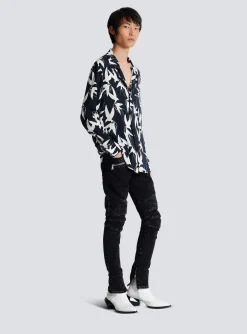Clearance Loose Shirt With Swallow Print Shirts And Polos