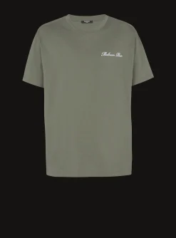 Discount Loose T-shirt With Signature Embroidery Sportswear|T-Shirts