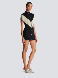 Sale Metal Short Fringed Dress Women Dresses