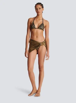 Best Metallic B Sarong Women Swimwear