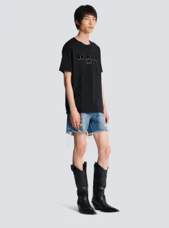 Online Metallic Flocked T-shirt Sportswear|T-Shirts