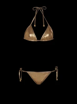 Best Sale Metallic Triangle Bikini Women Swimwear