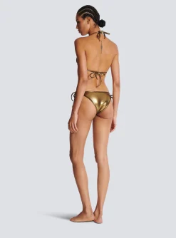 Best Sale Metallic Triangle Bikini Women Swimwear