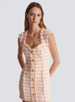 Flash Sale Miami Tweed Dress With Buttons Women Dresses