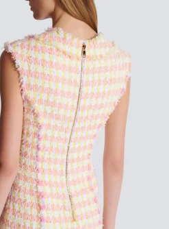 Flash Sale Miami Tweed Dress With Buttons Women Dresses