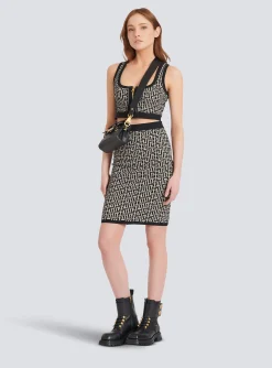 Clearance Mid-length Knit Skirt With Monogram Women Skirts