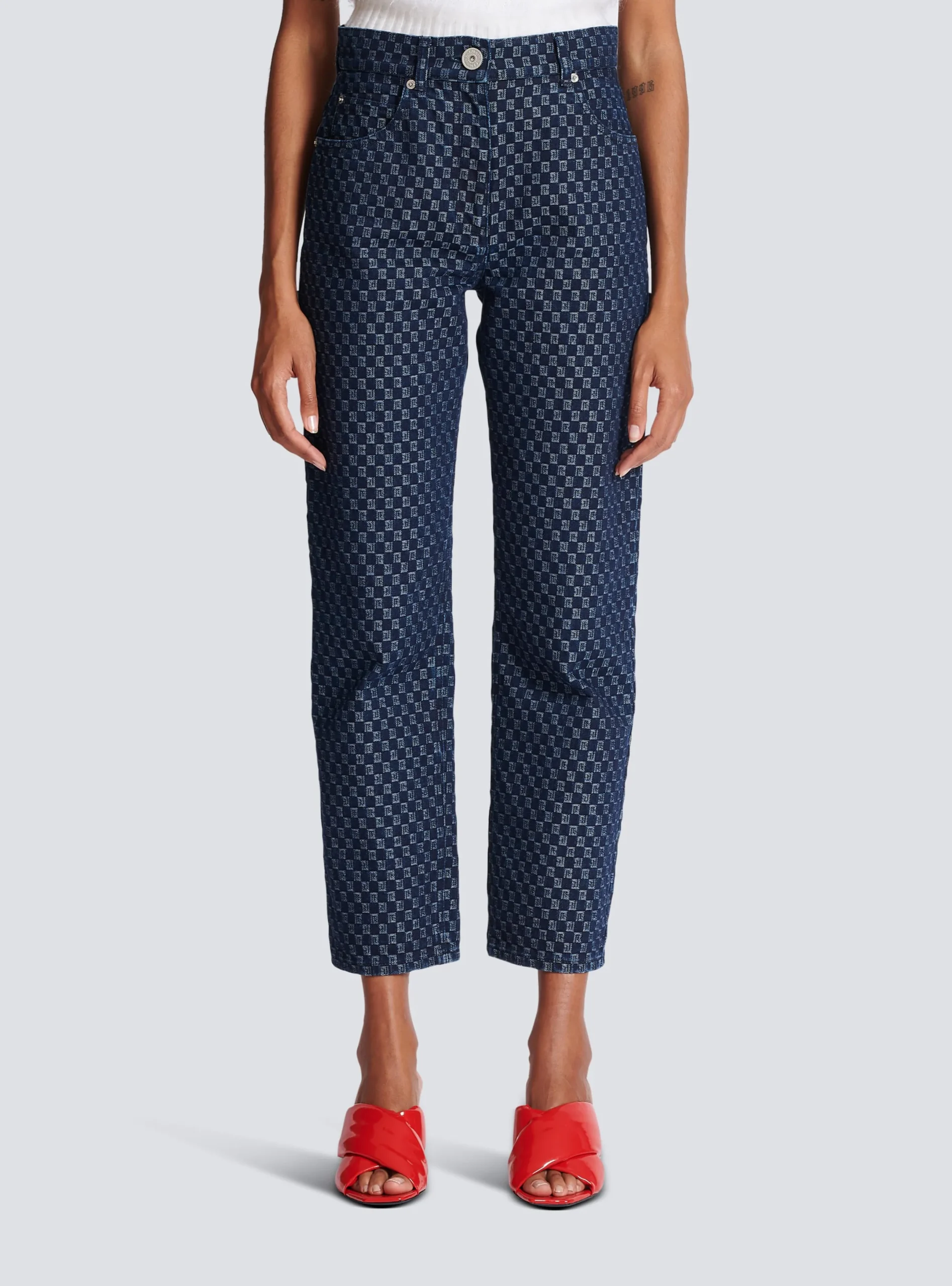 Outlet Mini Monogram Denim Jeans Women Denim