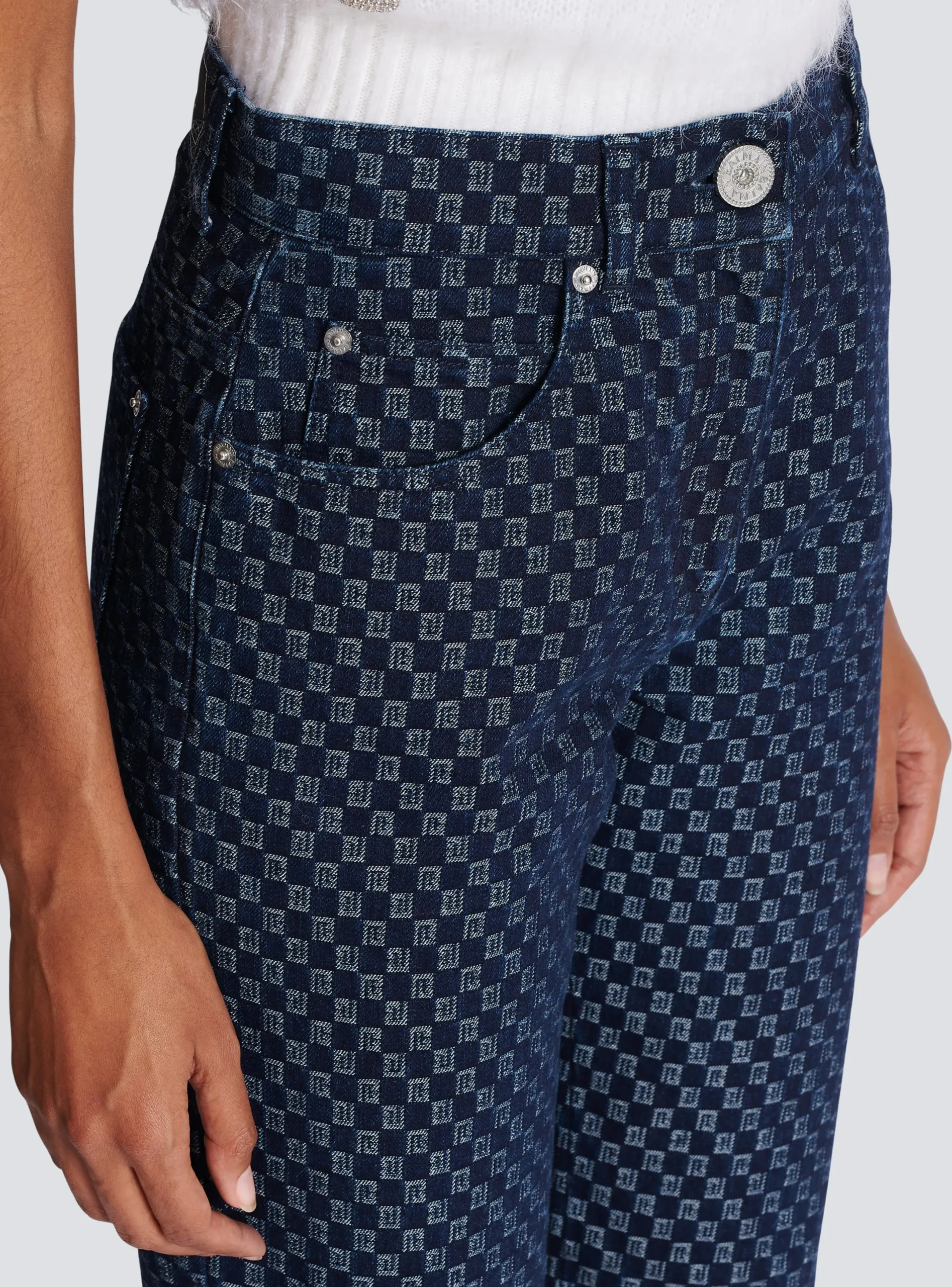 Outlet Mini Monogram Denim Jeans Women Denim