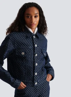 New Mini Monogram Jacquard Denim Jacket Women Denim|Jackets And Blazers