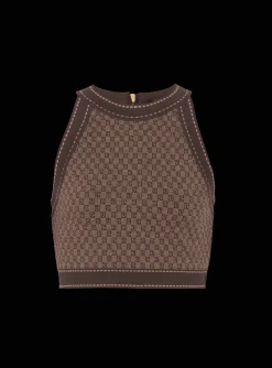 Sale Mini Monogram Jacquard Top Women Knitwear|Tops And Shirts