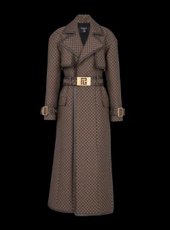 Flash Sale Mini Monogram Jacquard Trench Coat Women Outerwear