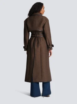 Flash Sale Mini Monogram Jacquard Trench Coat Women Outerwear