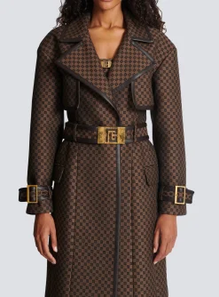 Flash Sale Mini Monogram Jacquard Trench Coat Women Outerwear