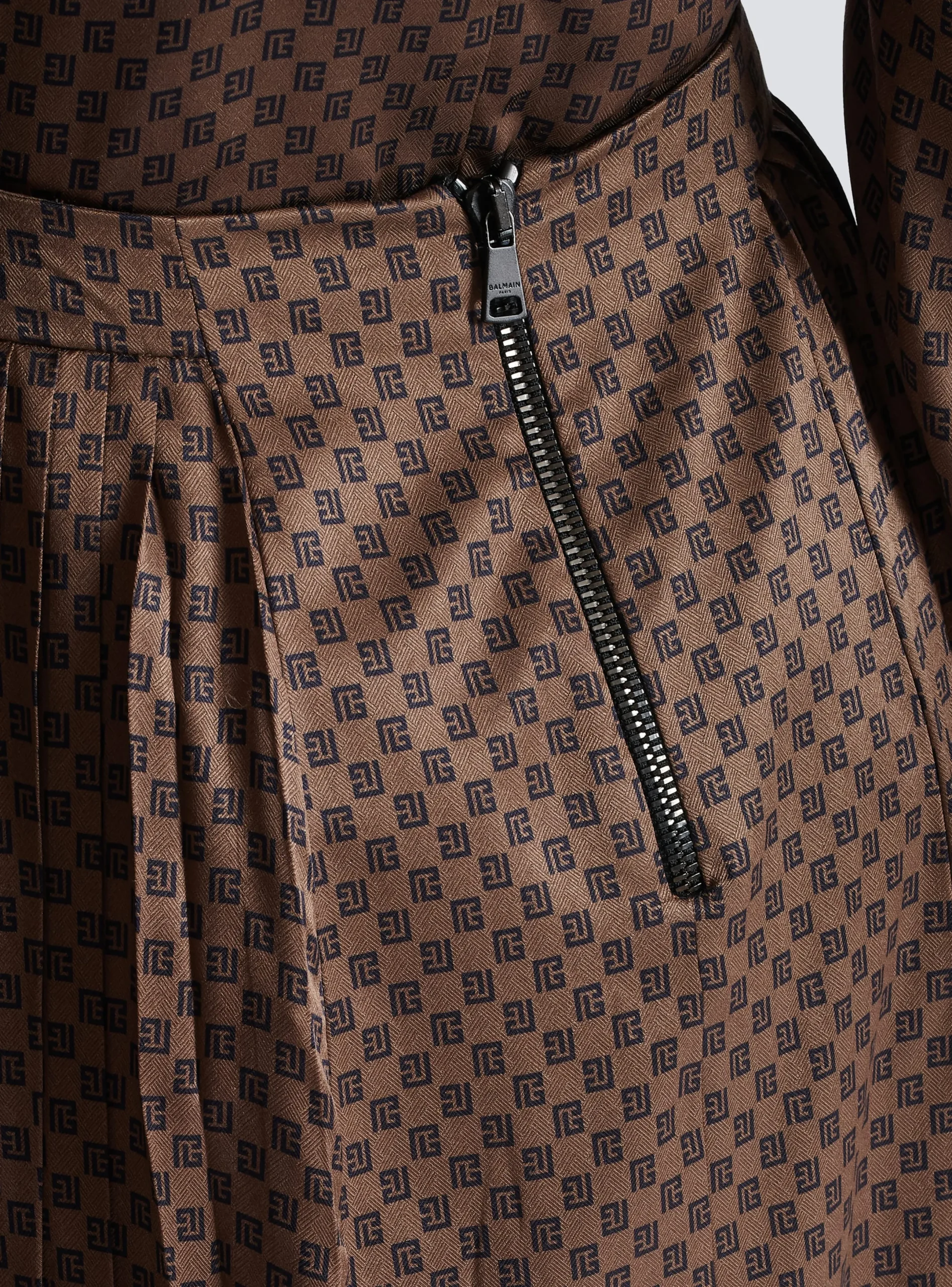 Clearance Mini Monogram Pleated Midi Skirt Women Skirts