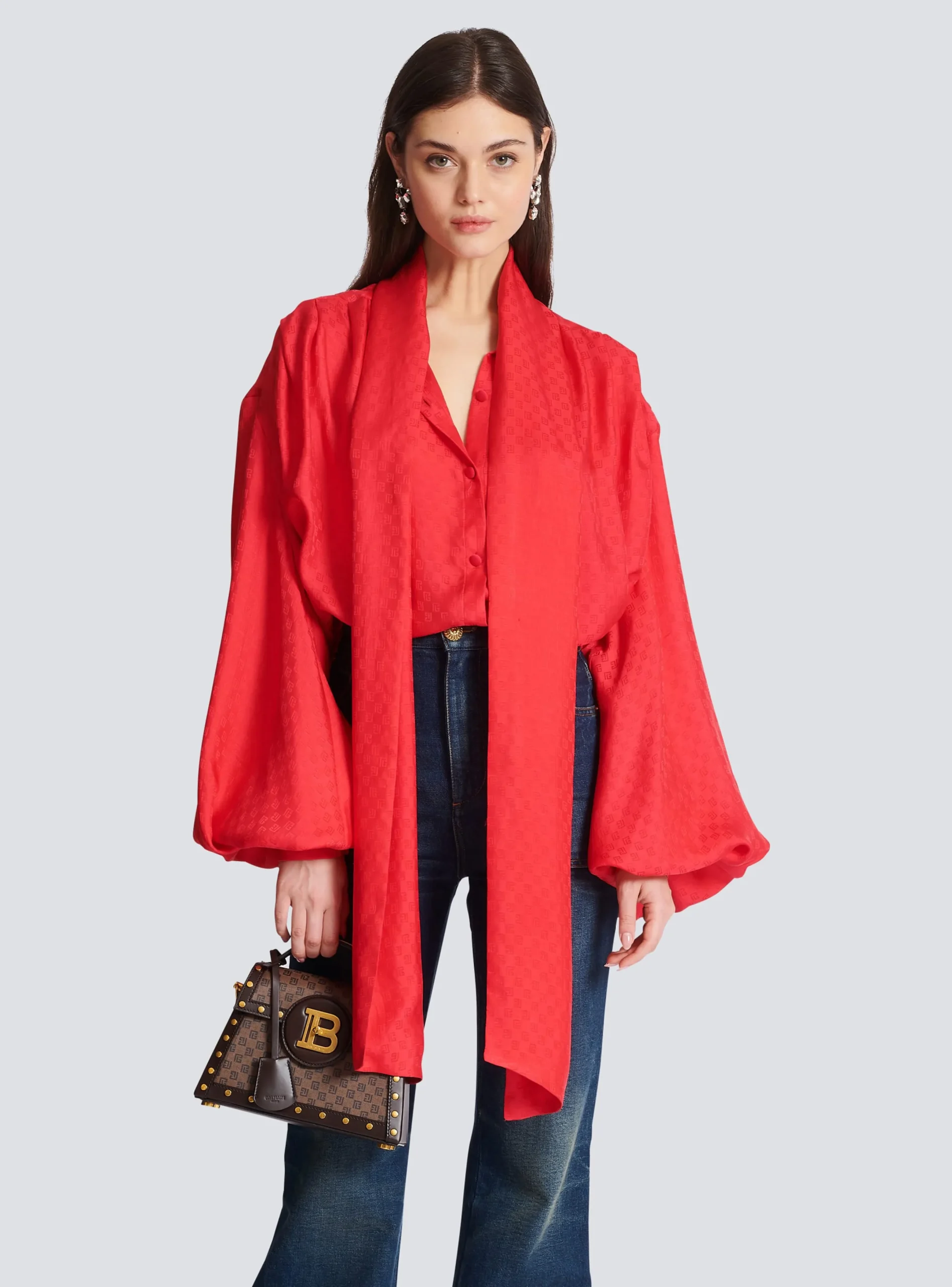 Clearance Mini Monogram Silk Shirt Women Tops And Shirts