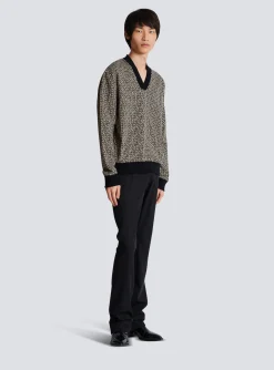 Flash Sale Mini Monogrammed Jacquard Sweatshirt Sweatshirts