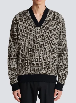 Flash Sale Mini Monogrammed Jacquard Sweatshirt Sweatshirts