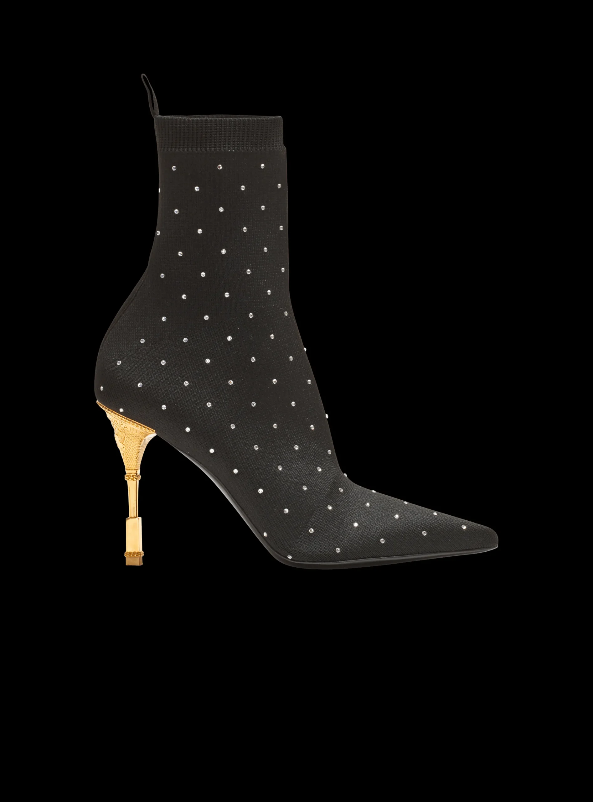 Best Sale Moneta Rhinestoned Knit Ankle Boots Women Boots