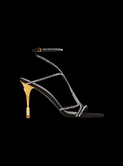 Discount Moneta Suede And Crystal Sandals Women High Heels & Pumps