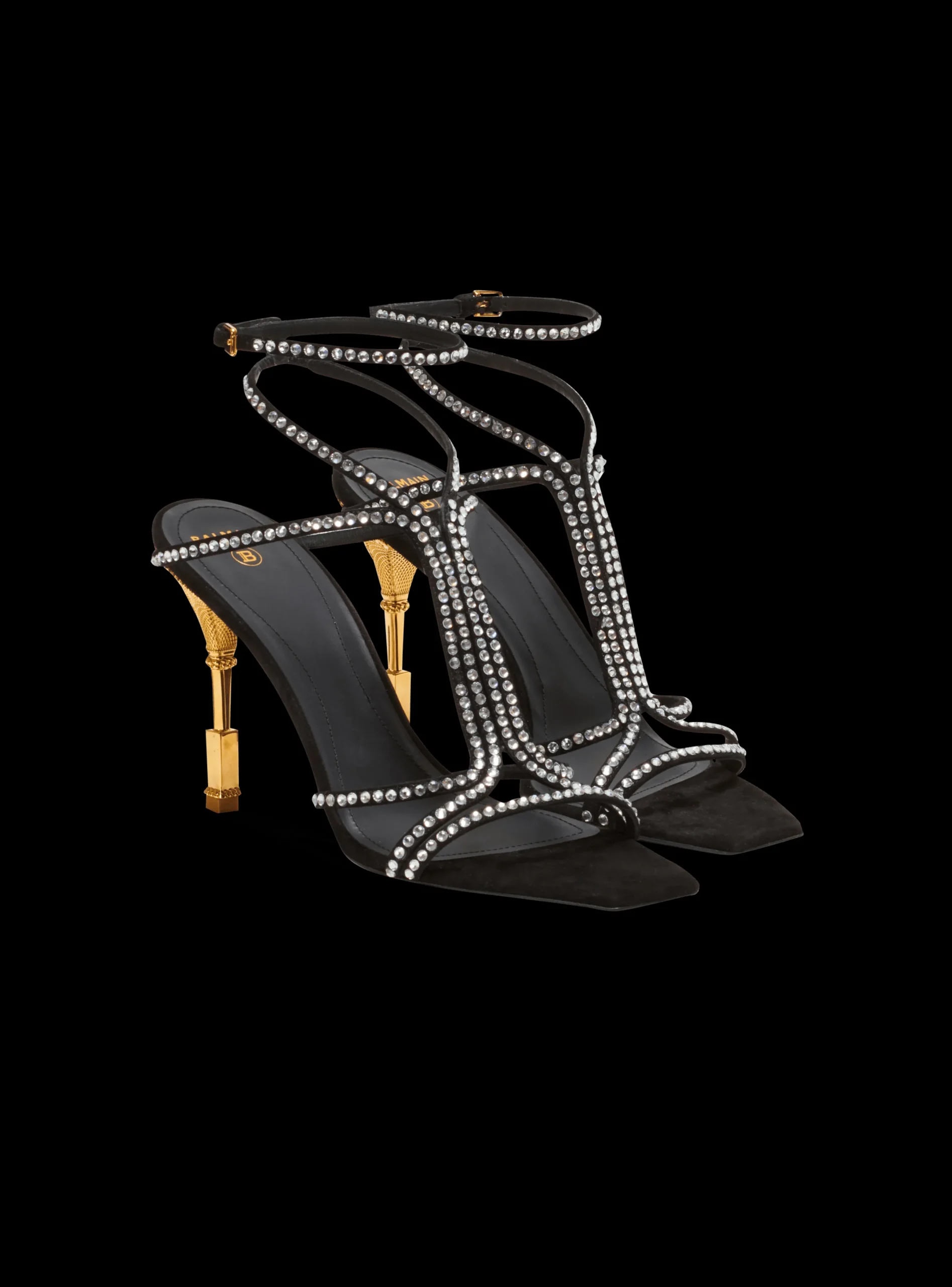 Discount Moneta Suede And Crystal Sandals Women High Heels & Pumps
