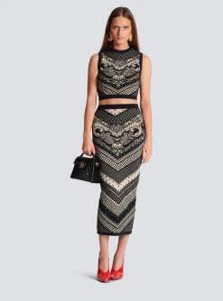 Cheap Monogram And Paisley Knit Tank Top Women Knitwear|Tops And Shirts
