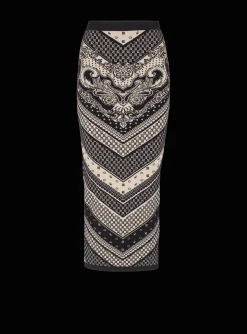 Clearance Monogram And Paisley Knit Skirt Women Skirts|Knitwear