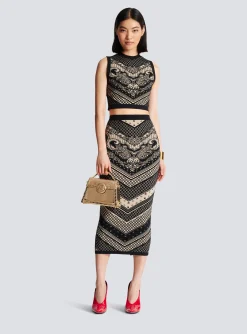 Clearance Monogram And Paisley Knit Skirt Women Skirts|Knitwear