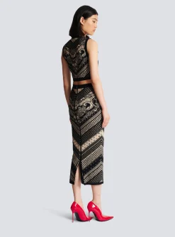 Clearance Monogram And Paisley Knit Skirt Women Skirts|Knitwear