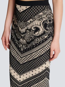 Clearance Monogram And Paisley Knit Skirt Women Skirts|Knitwear