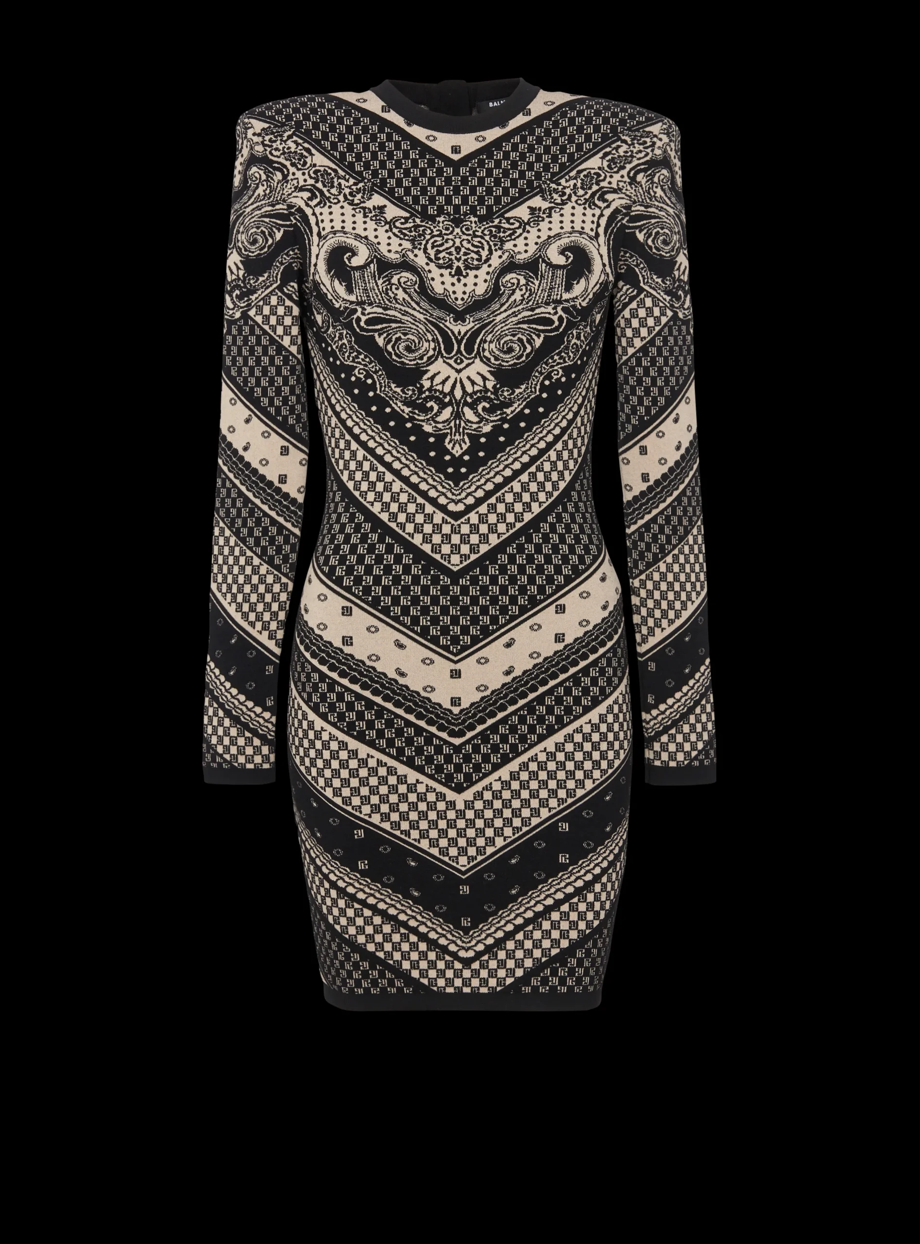 Flash Sale Monogram And Paisley Knit Short Dress Women Knitwear|Dresses